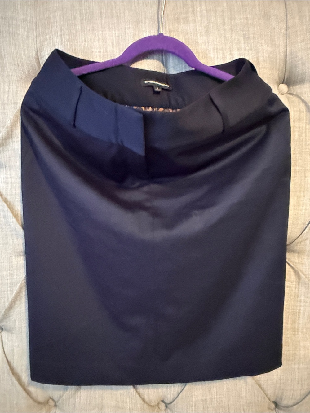 Express Dark Navy Straight Pencil Skirt